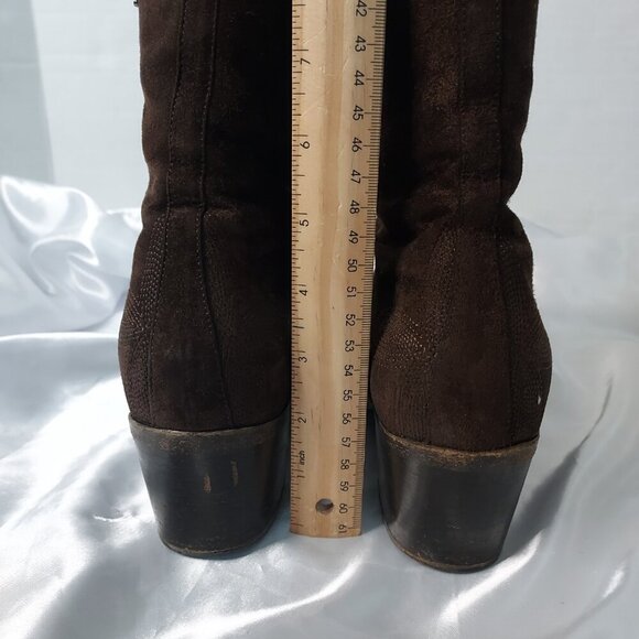 Prada Brown Suede Ankle Boots Women’s EU 38.5 Very Good Used Condition Designer - Picture 11 of 16